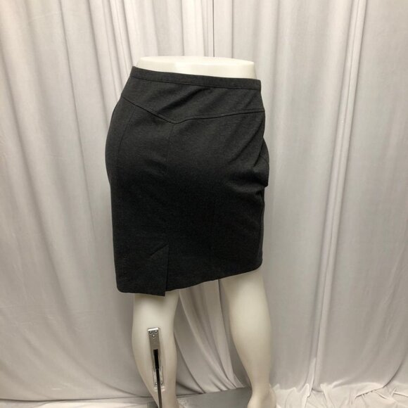 Ellen Tracy Skirt Womens Size Medium Dark Gray Stretchy Slip on Pencil Office - Picture 4 of 6